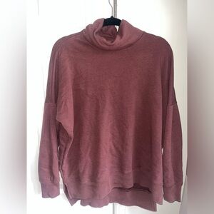 Aerie burgundy loungewear turtle neck pullover